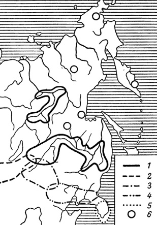 . 65.   Oeneis. 1 - . nanna nanna; 2 - . n. altaica; 3 - . n. anna; 4 - . n. okamotonis; 5 - . n. walkiria; 6 -  . hora